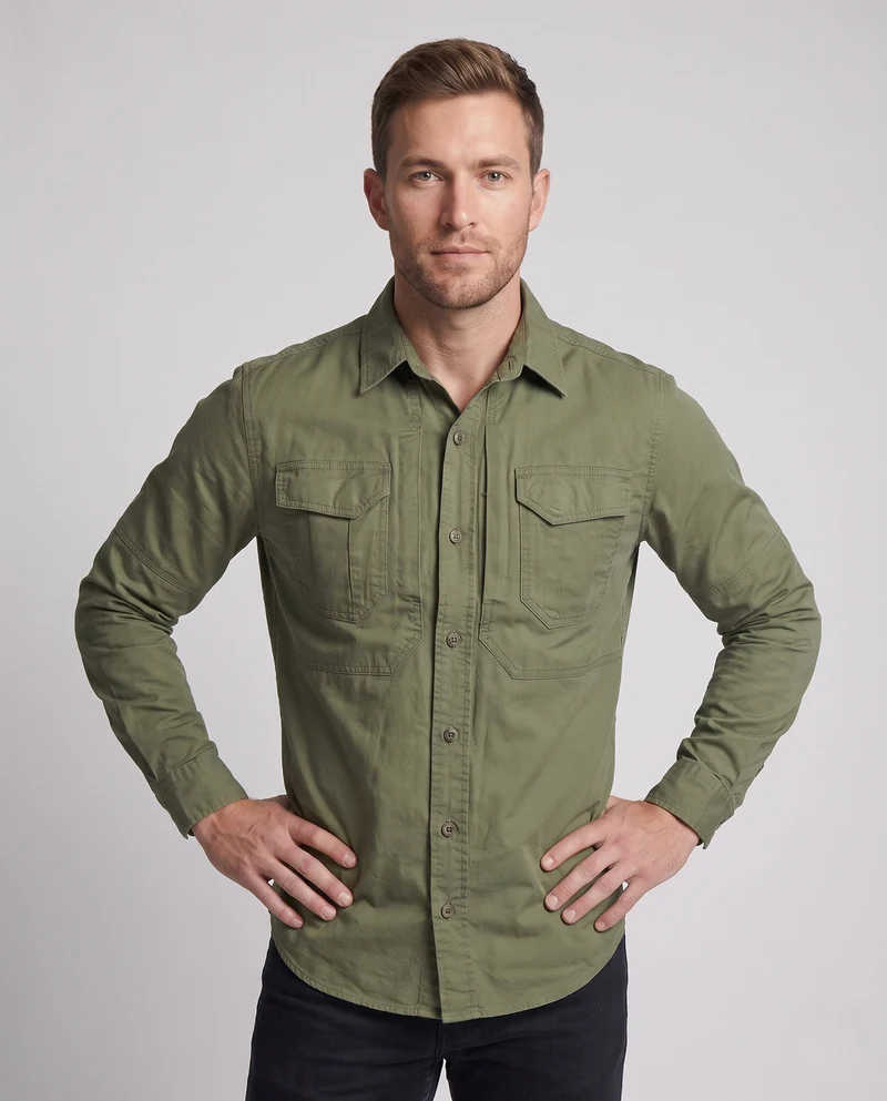 Herren Praktisches Utility Hemd Nord Taschen
