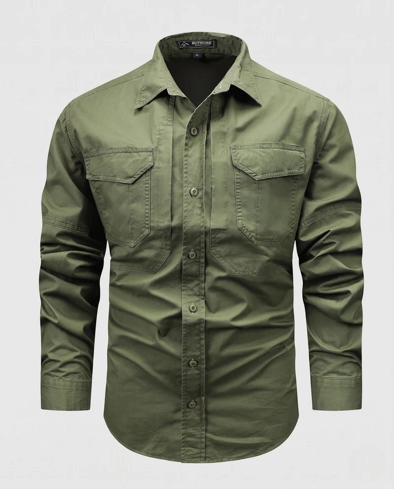 Herren Praktisches Utility Hemd Nord Taschen