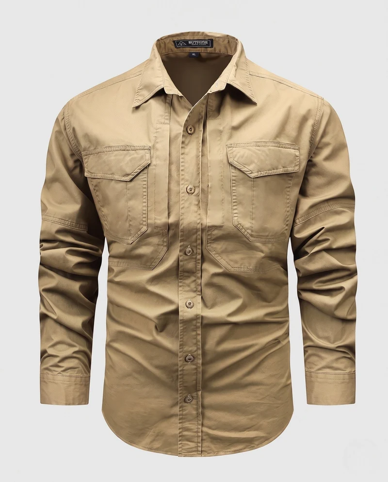 Herren Praktisches Utility Hemd Nord Taschen