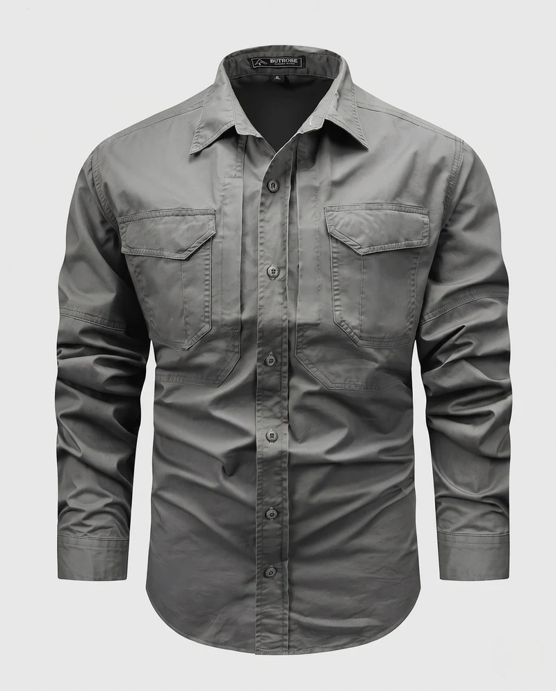 Herren Praktisches Utility Hemd Nord Taschen