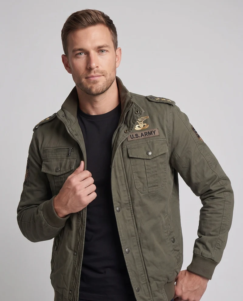 Herren Robuste Feldjacke mit mehreren Taschen Nord Taschen