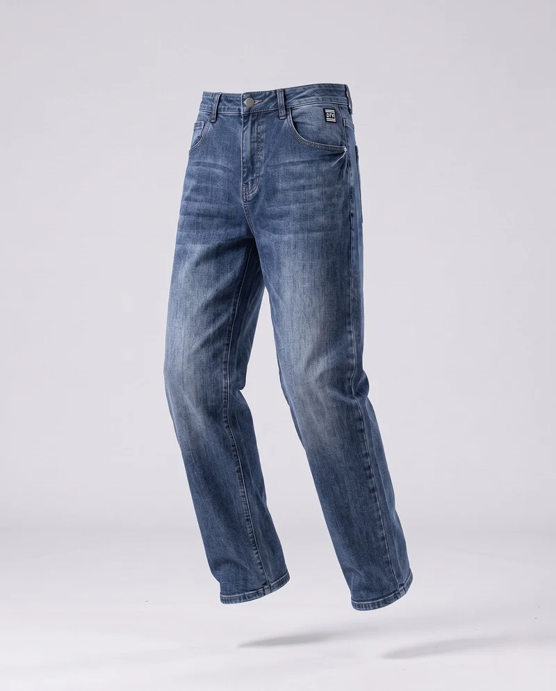Herren Casual Baggy Jeans Nord Taschen