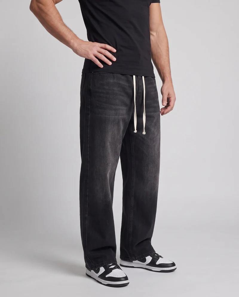 Herren Casual Weite-Bein Jeans Nord Taschen