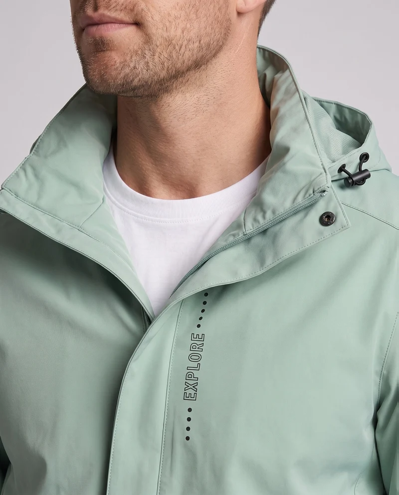 Herren Atmungsaktive Softshell Funktionsjacke mit Verstaubarem Kapuze und Klettverschluss-Manschetten Nord Taschen