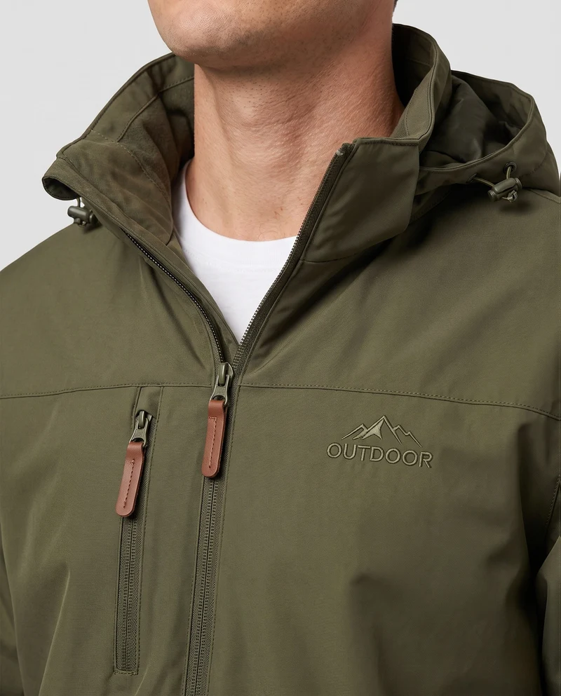 Herren Atmungsaktive Leichte Outdoor-Jacke mit Kapuze, Mesh-Innenfutter und mehreren Taschen Nord Taschen
