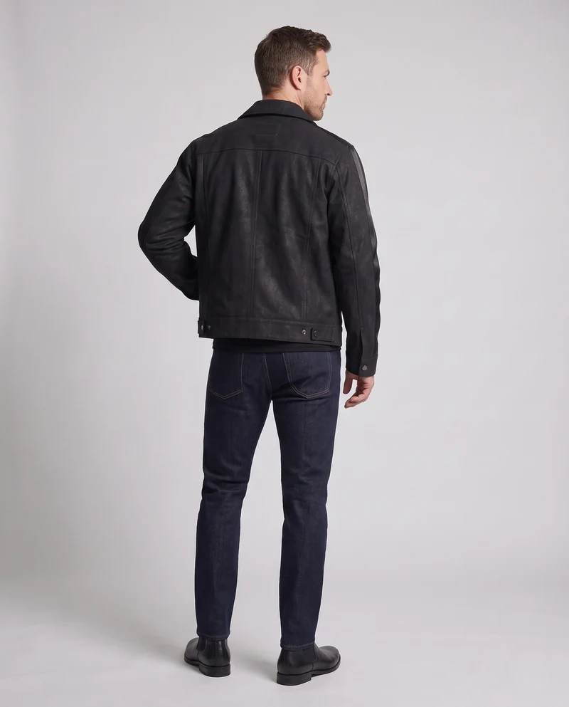 Herren Urban Oversized Denim Jacke Nord Taschen