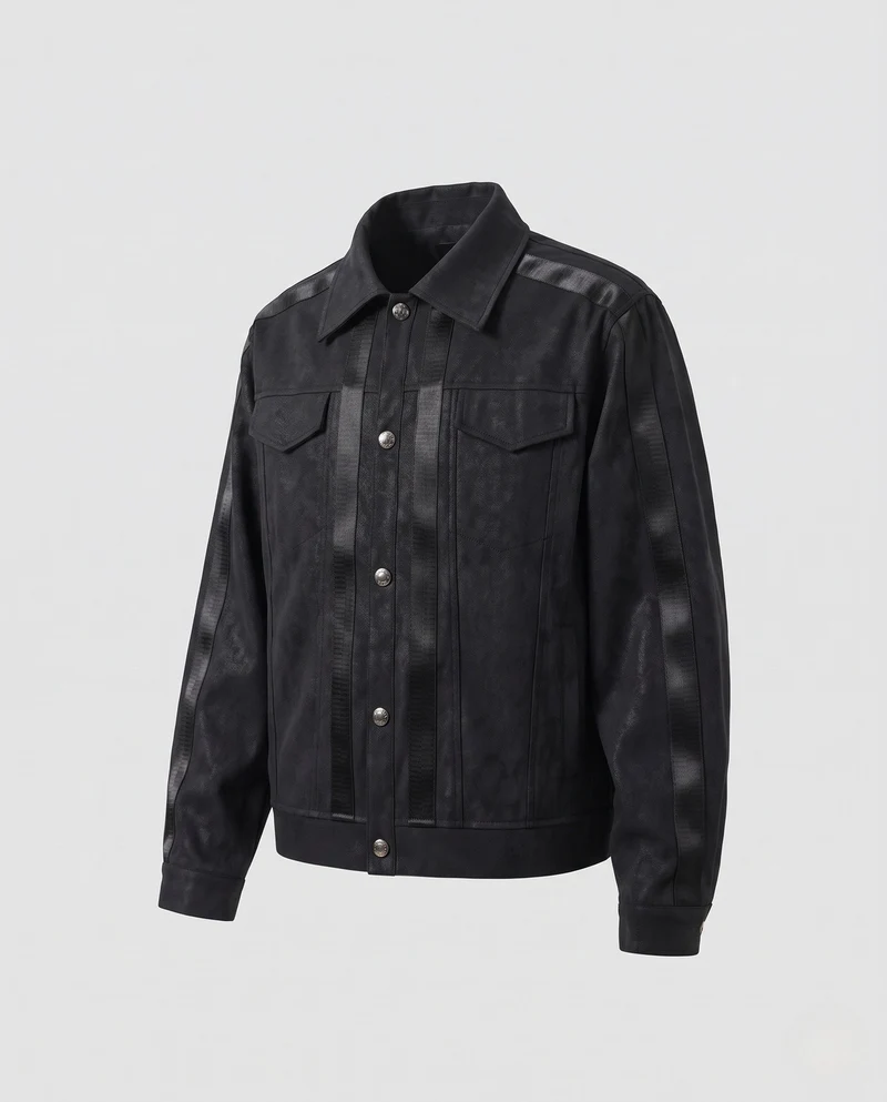 Herren Urban Oversized Denim Jacke Nord Taschen