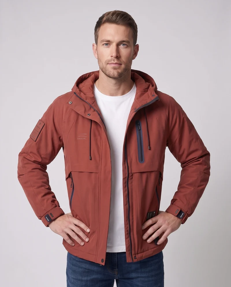 Herren Wasserabweisende Funktionsjacke Nord Taschen