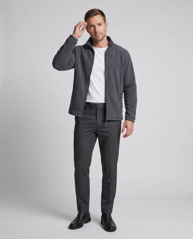 Herren Thermo-isolierende Fleecejacke Nord Taschen