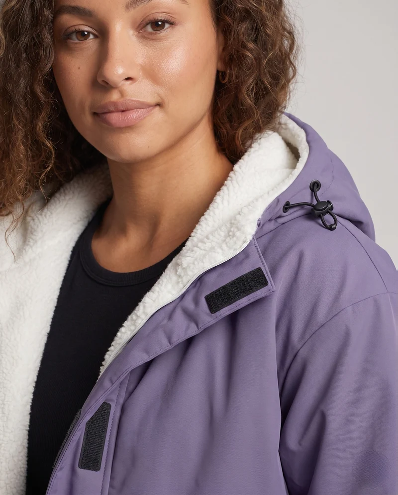 Damen warme Fleece gefütterte Windjacke Nord Taschen
