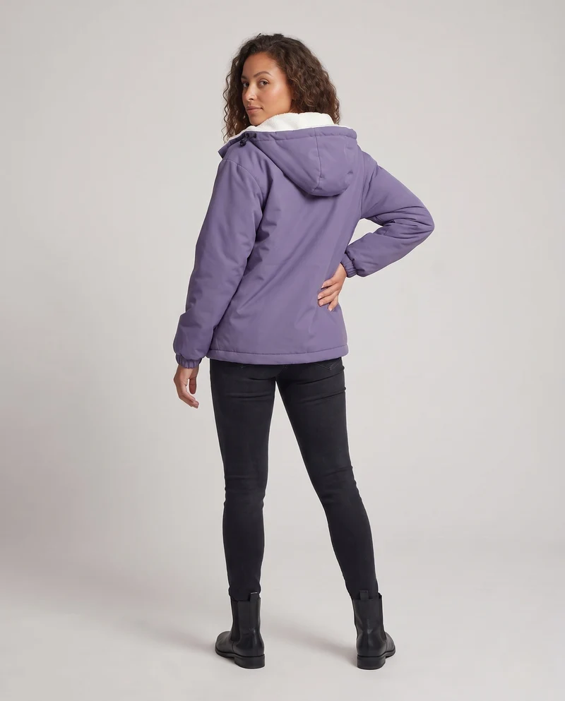 Damen warme Fleece gefütterte Windjacke Nord Taschen