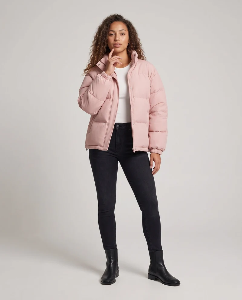 Damen Wärmeisolierte Steppjacke Nord Taschen