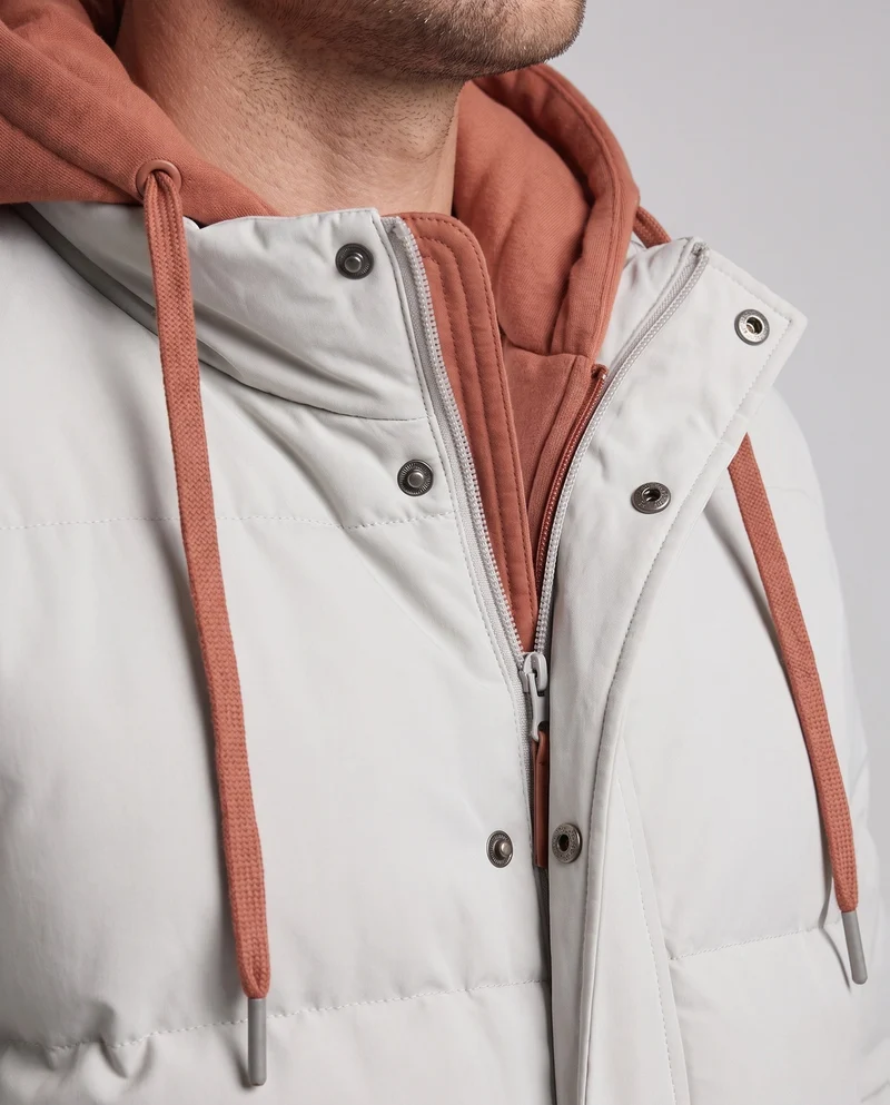 Herren Bequeme Daunenjacke mit Kapuze Nord Taschen