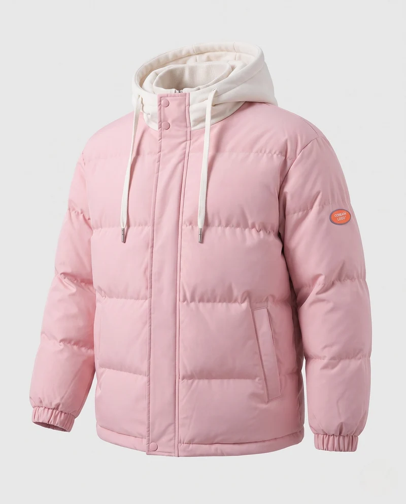 Herren Bequeme Daunenjacke mit Kapuze Nord Taschen