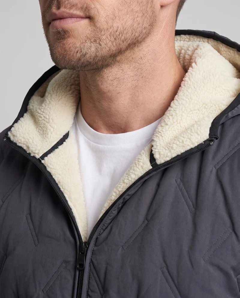 Herren Bequeme Fleecegefütterte Winterjacke Nord Taschen