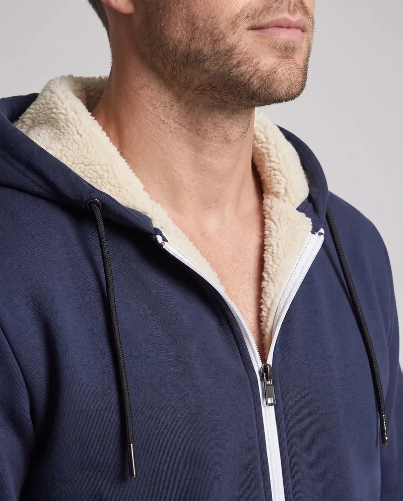 Herren Bequeme Kapuzenjacke mit Fleece-Innenfutter Nord Taschen