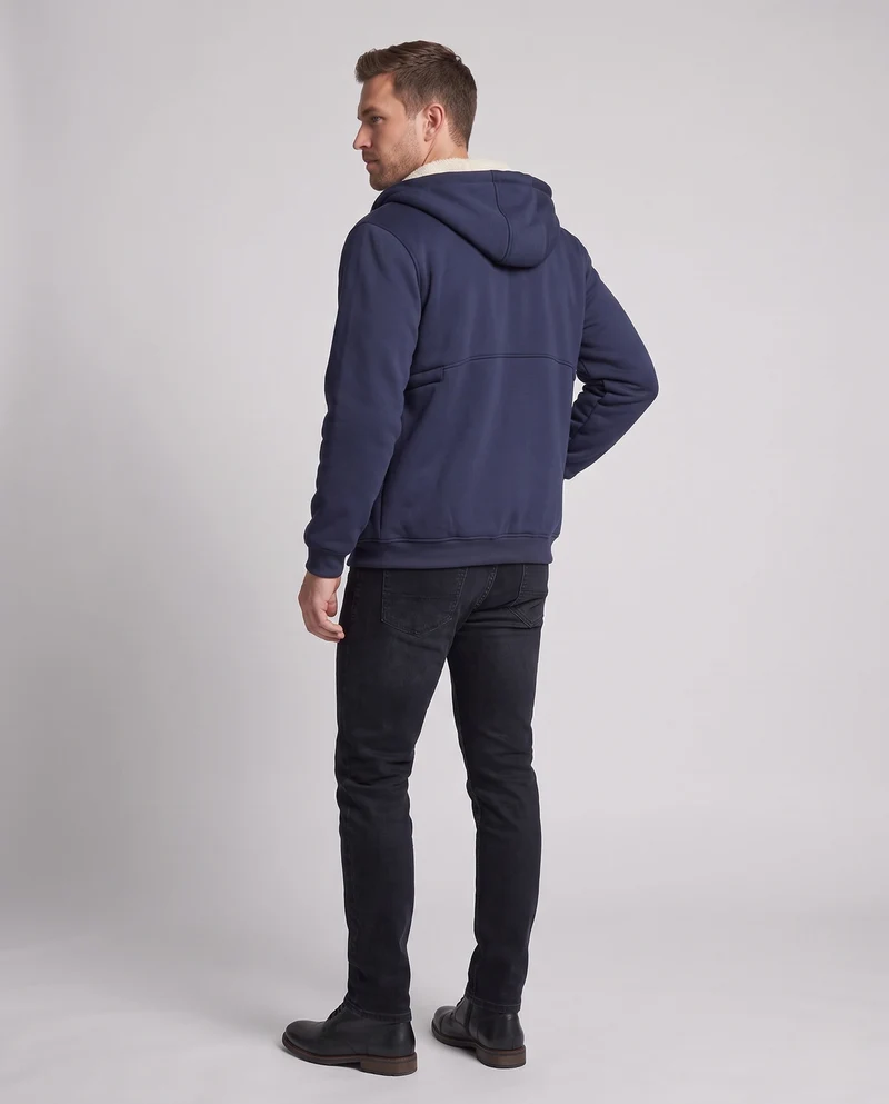 Herren Bequeme Kapuzenjacke mit Fleece-Innenfutter Nord Taschen