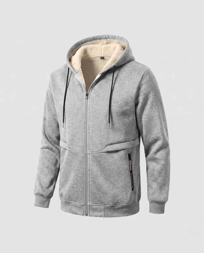 Herren Bequeme Kapuzenjacke mit Fleece-Innenfutter Nord Taschen