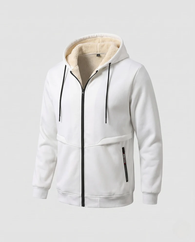 Herren Bequeme Kapuzenjacke mit Fleece-Innenfutter Nord Taschen