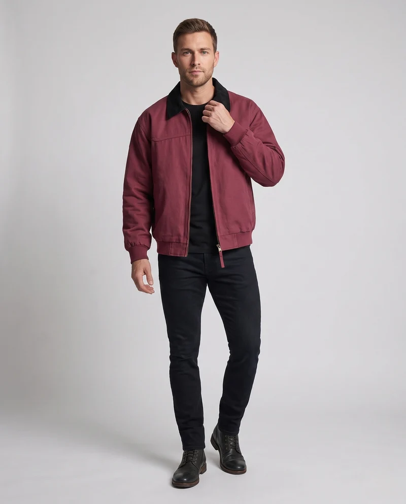 Herren Freizeitjacke mit hohem Kragen und praktischen Taschen Nord Taschen