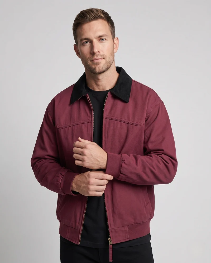 Herren Freizeitjacke mit hohem Kragen und praktischen Taschen Nord Taschen