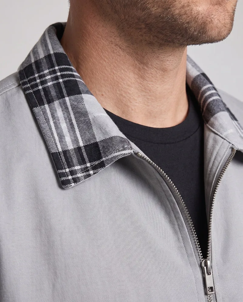 Herren Freizeitjacke mit karierter Kragen Nord Taschen