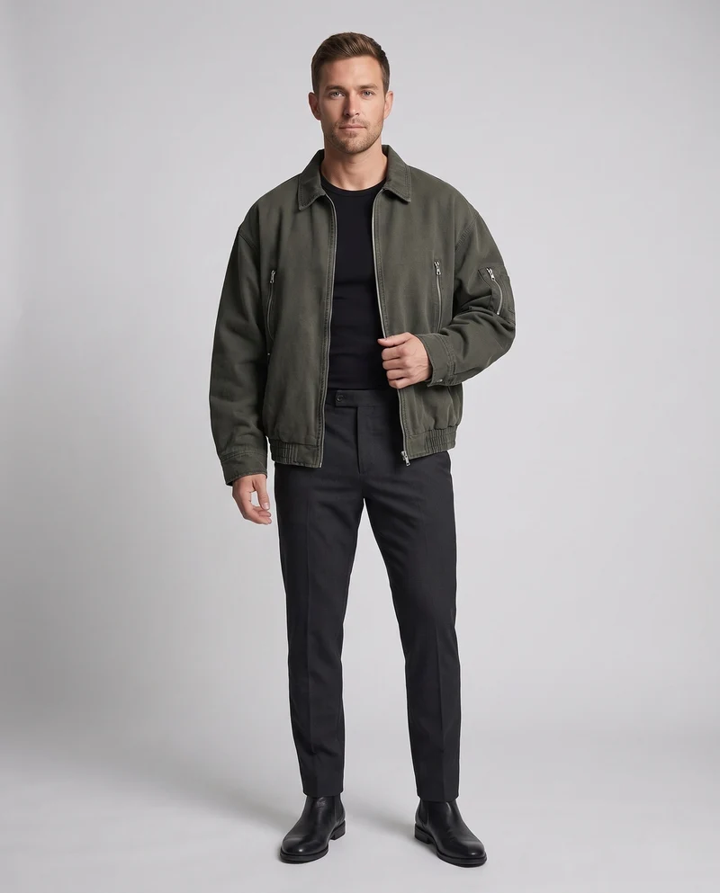 Herren Freizeitjacke mit multifunktionalen Reißverschlusstaschen Nord Taschen