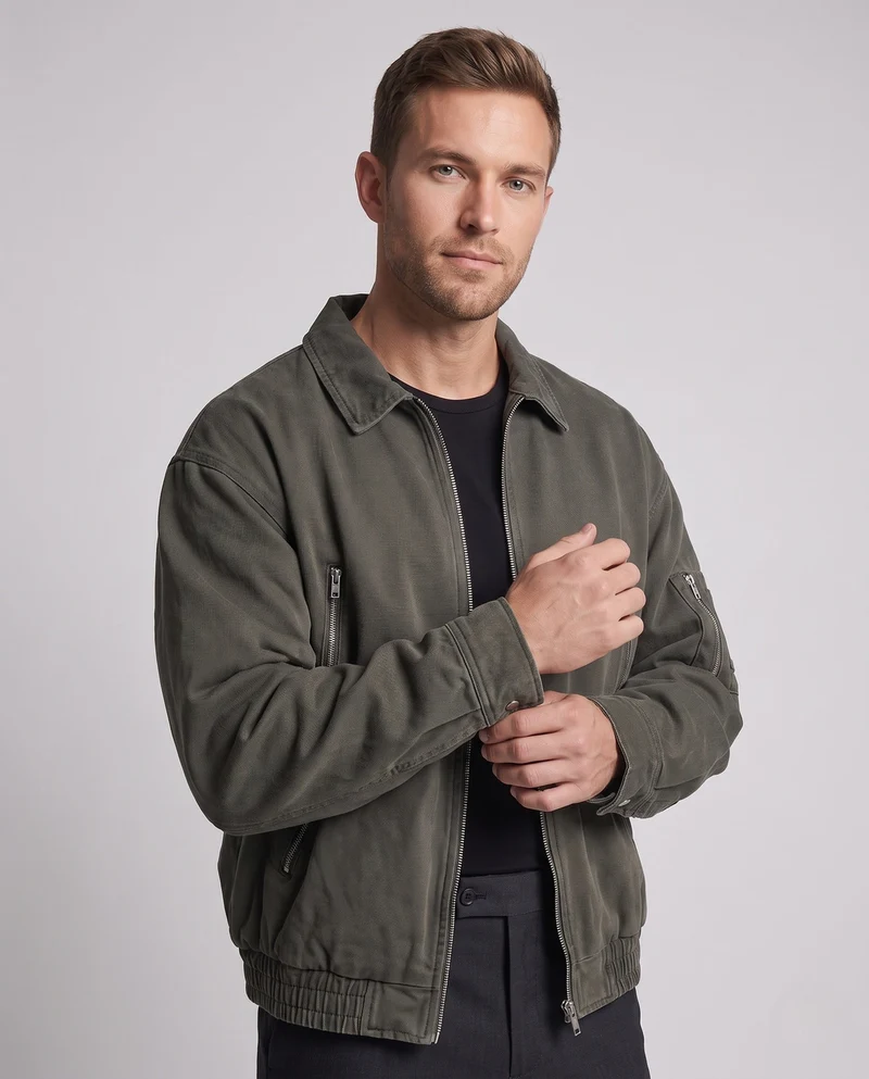 Herren Freizeitjacke mit multifunktionalen Reißverschlusstaschen Nord Taschen