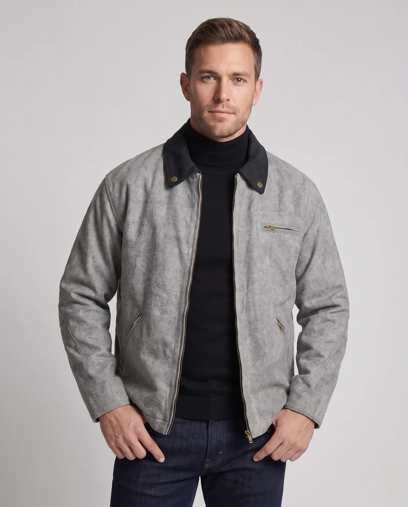 Herren Freizeitjacke mit weichem Fleece-Futter Nord Taschen