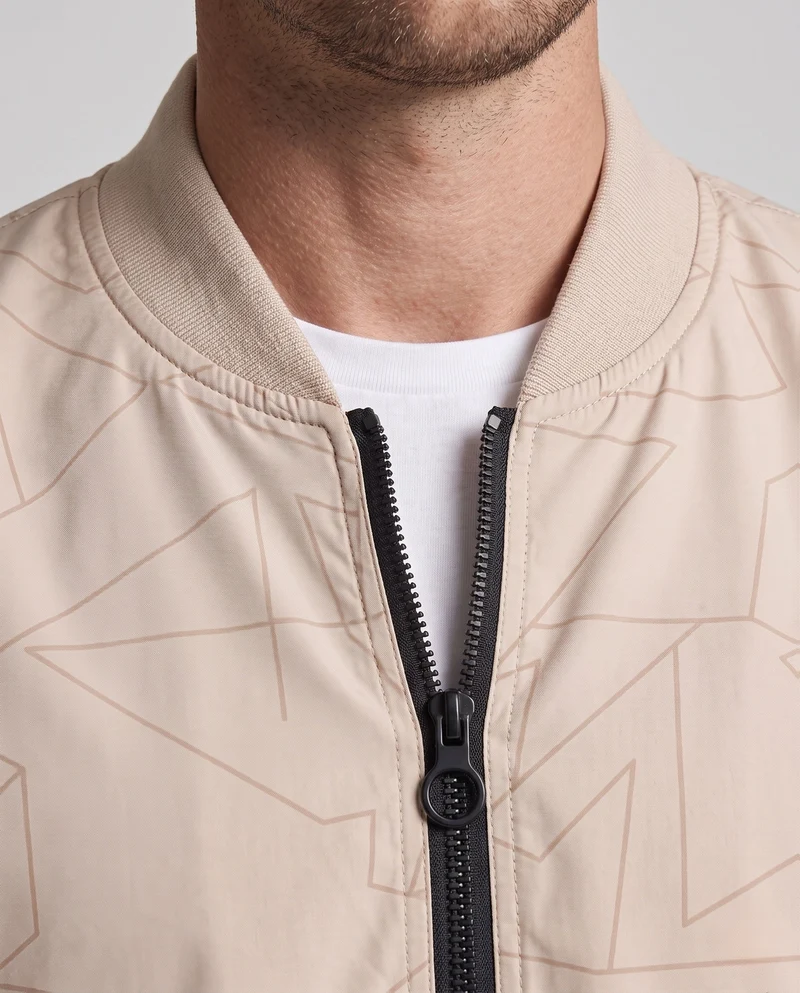 Herren Modische Bomberjacke mit detaillierten Mustern Nord Taschen