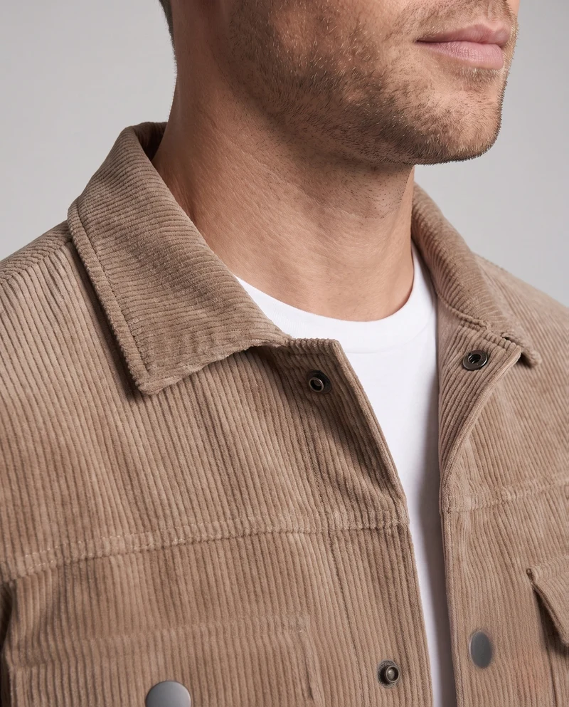 Herren Modische Cordjacke mit weichem Innenfutter Nord Taschen