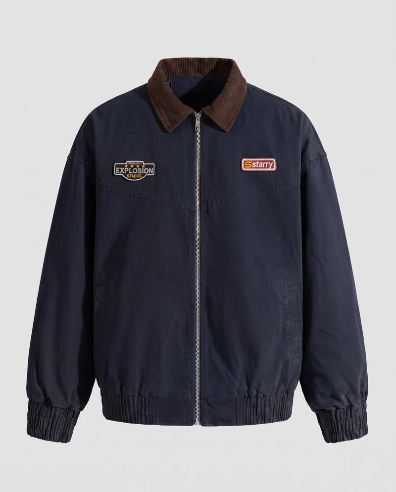 Herren Modische Freizeitjacke mit Reißverschluss Nord Taschen