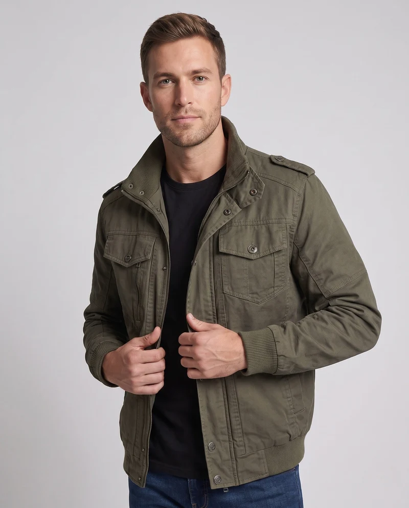 Herren Robuste und stilvolle Frühjahrjacke Nord Taschen