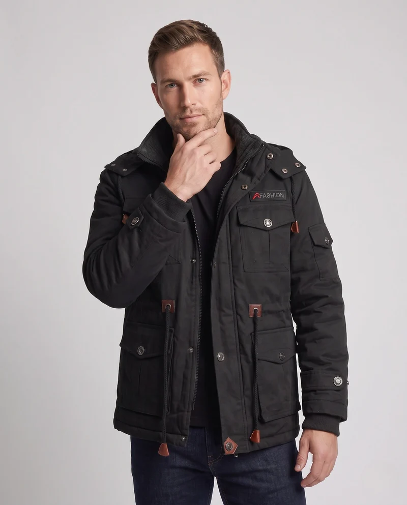 Herren robuste und stylische Feldjacke Nord Taschen