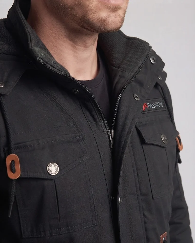 Herren robuste und stylische Feldjacke Nord Taschen