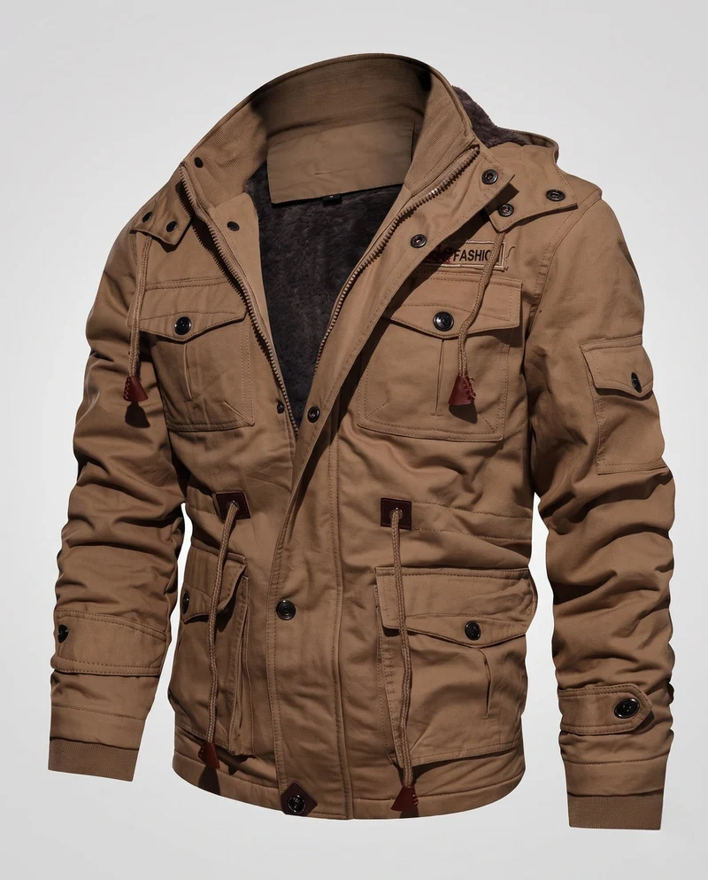 Herren robuste und stylische Feldjacke Nord Taschen