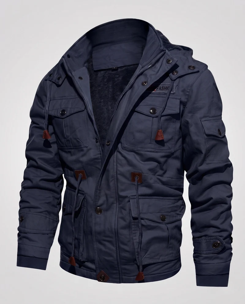 Herren robuste und stylische Feldjacke Nord Taschen
