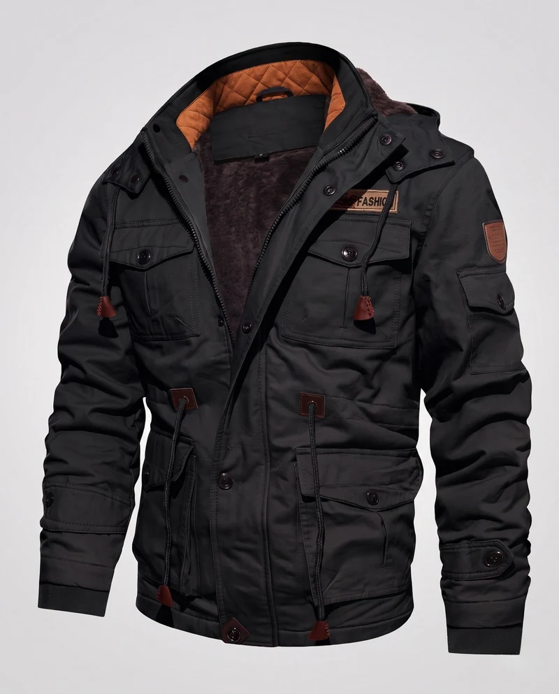 Herren robuste und stylische Feldjacke Nord Taschen