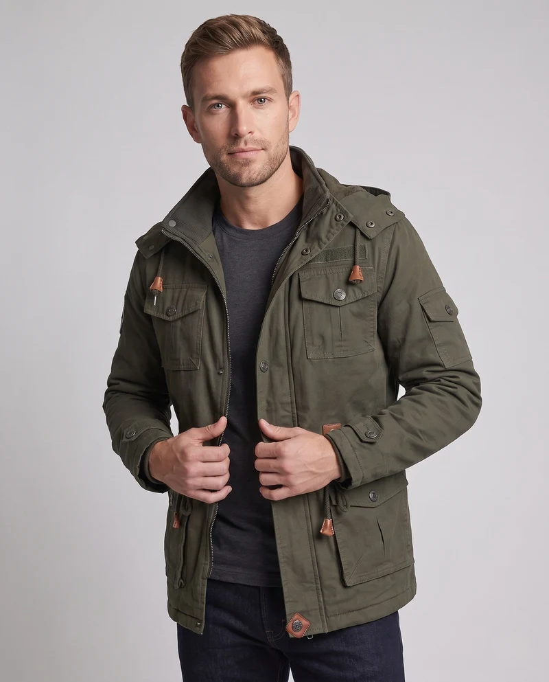 Herren stilvolle Utility-Jacke Nord Taschen