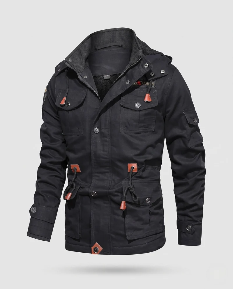 Herren stilvolle Utility-Jacke Nord Taschen