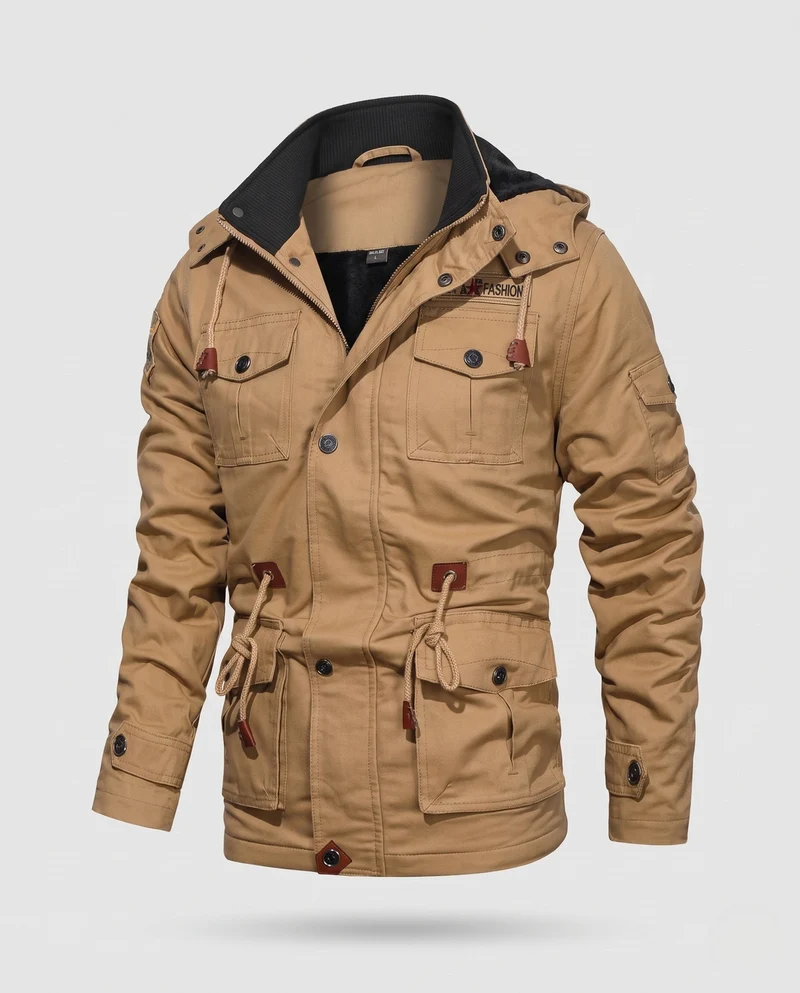 Herren stilvolle Utility-Jacke Nord Taschen