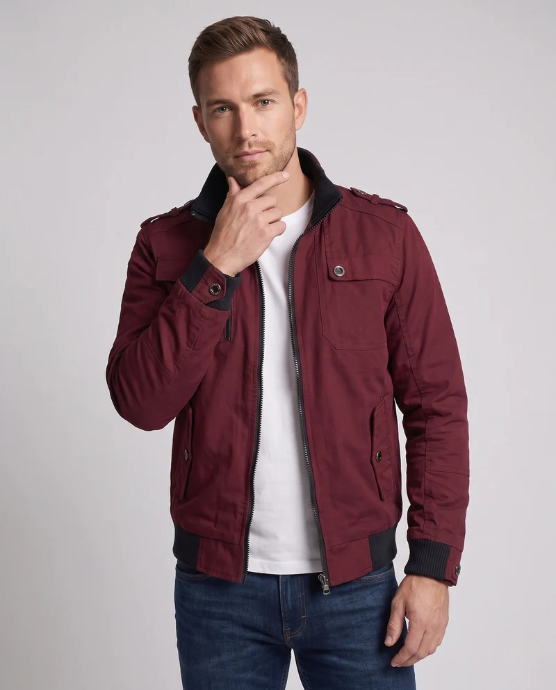 Herren Stylische Feldjacke mit praktischen Taschen Nord Taschen