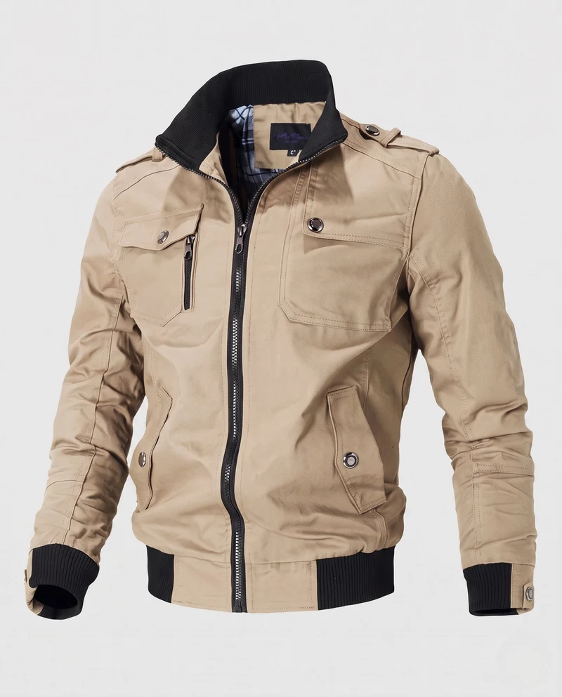 Herren Stylische Feldjacke mit praktischen Taschen Nord Taschen