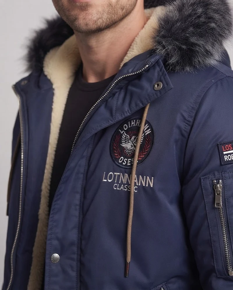 Herren Warm gefütterte Übergangsjacke Nord Taschen