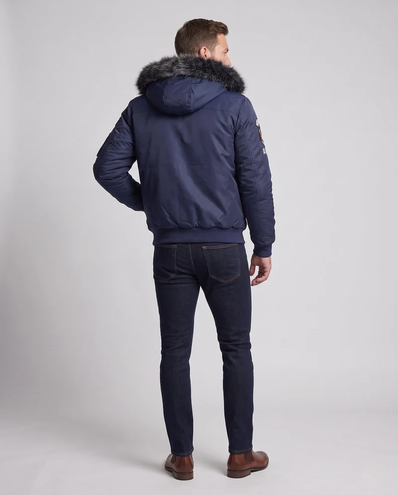 Herren Warm gefütterte Übergangsjacke Nord Taschen