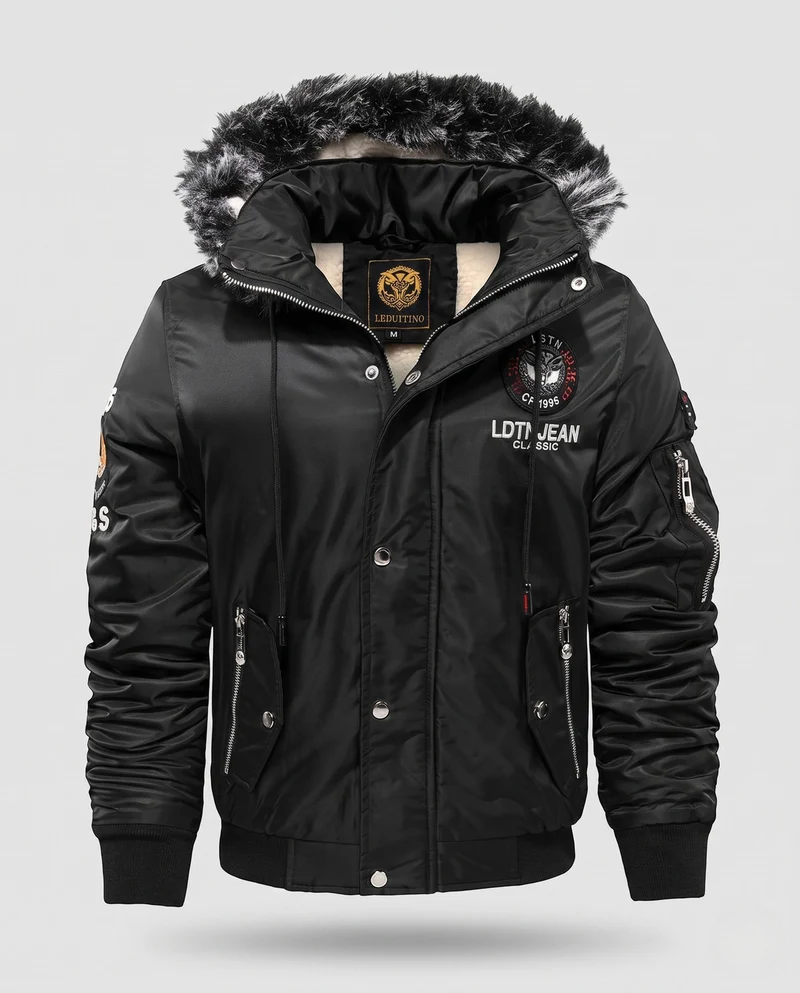 Herren Warm gefütterte Übergangsjacke Nord Taschen