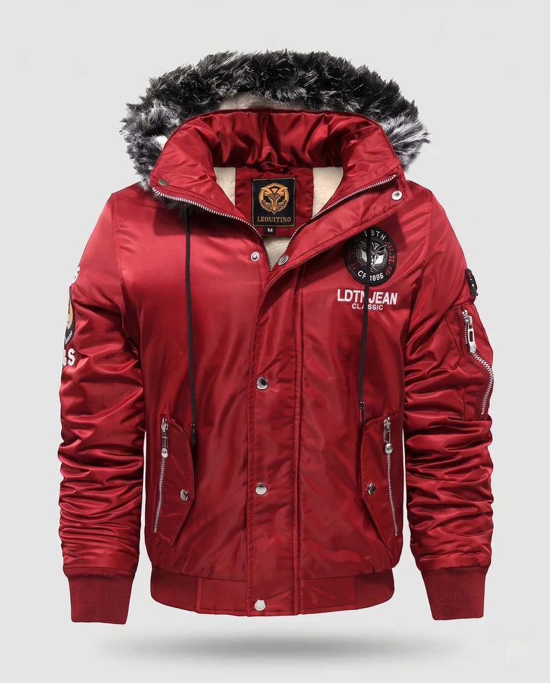 Herren Warm gefütterte Übergangsjacke Nord Taschen