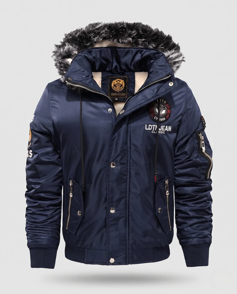 Herren Warm gefütterte Übergangsjacke Nord Taschen