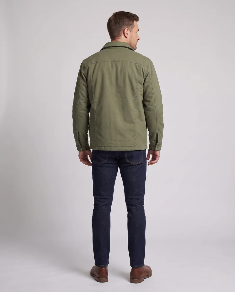 Herren warme Fleece-Jacke mit Innenfutter Nord Taschen