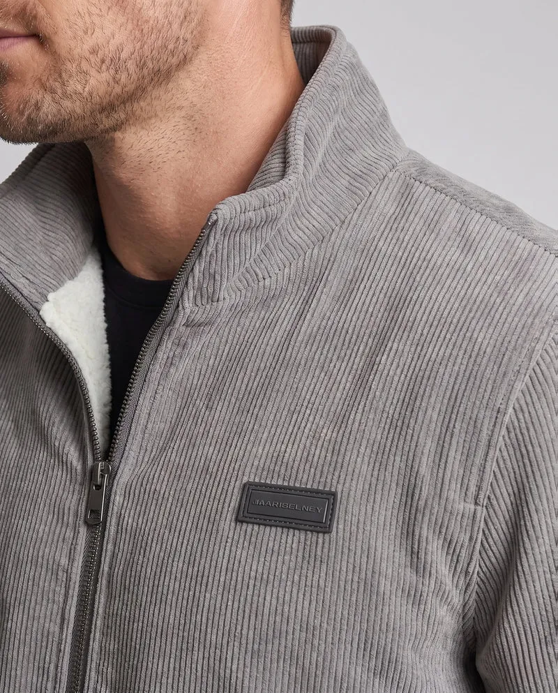 Herren weiche Fleecejacke mit hochabschließendem Kragen Nord Taschen